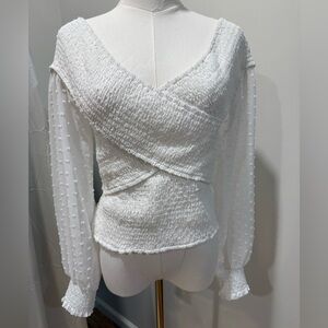 Eesome White Textured Top